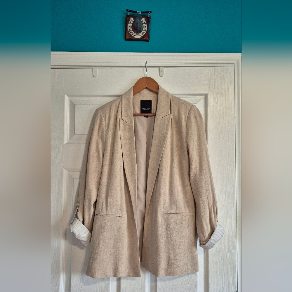 NWOT Simply Vera Wang Linen Blend Women's Blazer